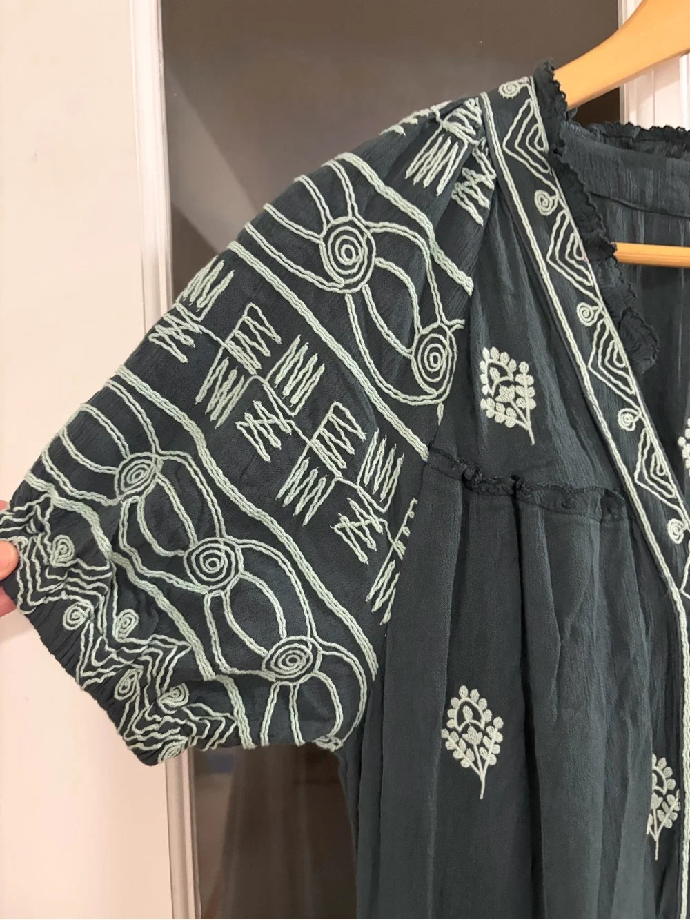 Free People Riley Embroidered Maxi Dress - Size  S